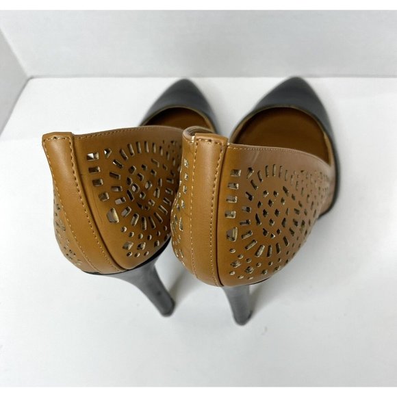 NEW BCBGeneration Tan Leather Cut-out Heels, Women's 9.5 - Picture 6 of 11